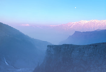 Morning Bliss A Canvas Of Blue Hues Mountains, landscape, mountains, nature HD wallpaper