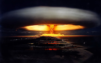 Landscape, Explosions HD wallpaper