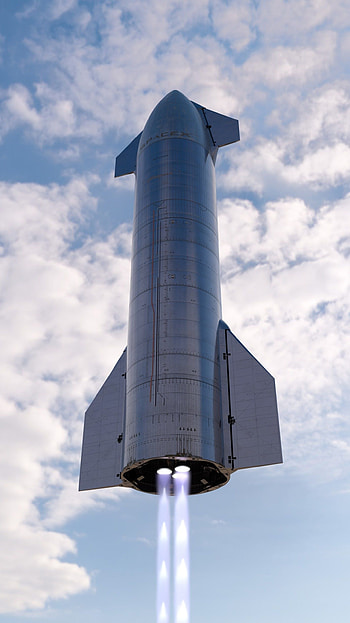 SpaceX Starship, Elon Musk's vision, Impressive render, Future of space exploration HD phone wallpaper