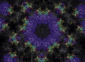 Floral, fractal HD wallpaper