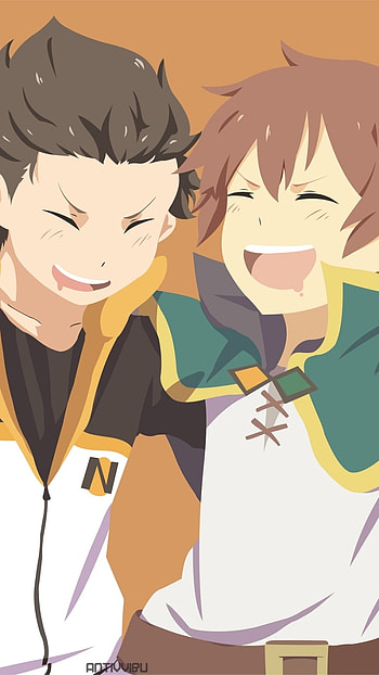 KonoSuba × Re:Zero — Kazuma & Subaru , Subaru Natsuki, KonoSuba - God’s blessing on this wonderful world!!, Re:Zero - Starting Life in Another World, Anime, crossover HD phone wallpaper
