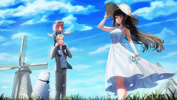 Yor Forger Bond Loid Forger Anya Forger Under Blue Sky Spy x Family HD wallpaper
