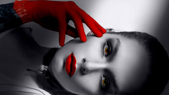 The Magic of Red !, lipstick, red, eyes, face, gloves, perfect HD wallpaper