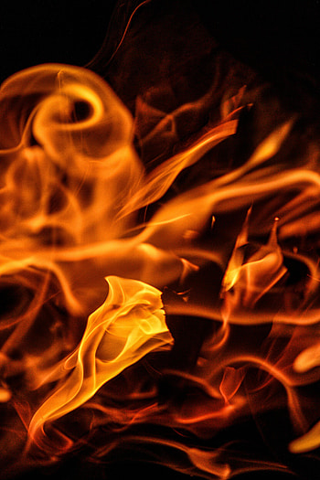 Fire, Bonfire, Dark, Flame HD phone wallpaper