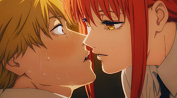 Chainsaw Man - Makima & Denji Almost Kiss, Chainsaw Man, Makima (Chainsaw Man), Denji (Chainsaw Man), Anime, Couple, Anime Couple HD wallpaper