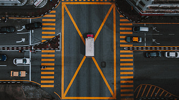 Aerial graphy Pedestrian Crossing Vehicles, aerial, traffic, graphy HD wallpaper