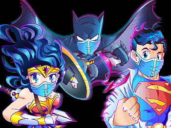 Dc Superhero Wears Masks, batman, superman, wonder-woman, superheroes, artwork HD wallpaper