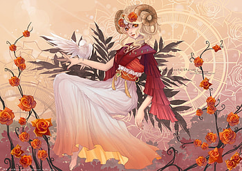 Animal Princess, animal, orginal, fantasy, art, flowers, girl, princess HD wallpaper