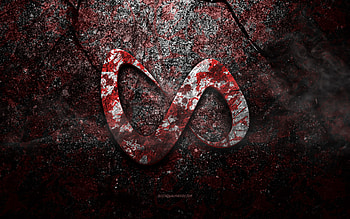 DJ Snake logo, grunge art, DJ Snake stone logo, red stone texture, DJ Snake, grunge stone texture, DJ Snake emblem, DJ Snake 3d logo HD wallpaper