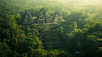 Ancient Maya Temple: A Stunning Ultra, temple, jungle, Ancient, ruin HD wallpaper