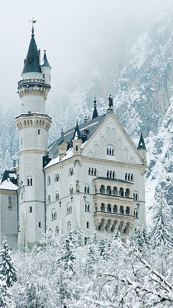 Neuschwanstein Castle, Man-made HD phone wallpaper