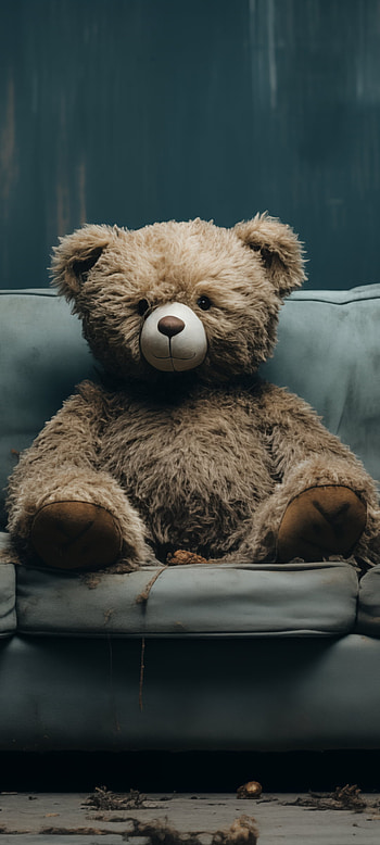 Cozy Teddy Bear Comforts Your Screen HD phone wallpaper