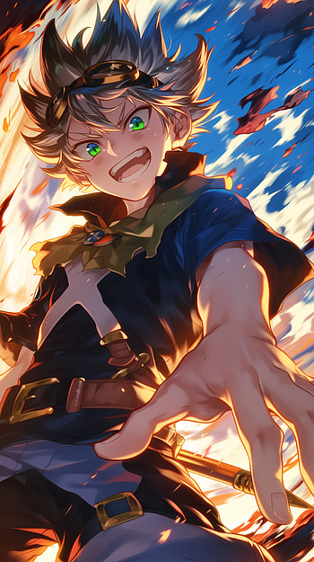 Asta's Fiery Charge - Black Clover, Anime, Black Clover, Asta (Black Clover) HD phone wallpaper