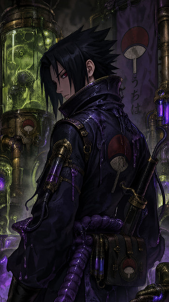 Sasuke Uchiha: Midnight Lab , Anime Character, Ninja, Katana HD phone wallpaper