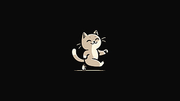 Cat Walking Minimal Art, cat, dark, black, minimalism, minimalist, artist, artwork, digital-art HD wallpaper