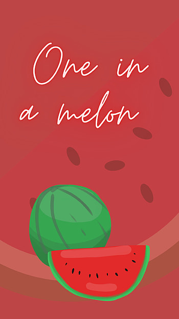 One in a melon, red, watermelon, funny HD phone wallpaper