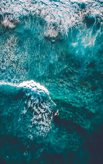 Nature, Water, Waves, View From Above, Ocean, Foam, Surf HD phone wallpaper