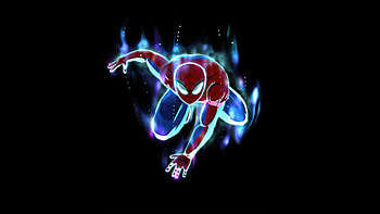 Spiderman Blue Waves , spiderman, superheroes, artwork, artist, artstation HD wallpaper