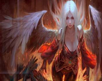 Angel Flying With Birds, flying, angel, birds, fantasy HD wallpaper