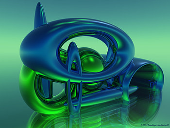 pearl jammin', 3d and cg, blue, abstract, green HD wallpaper
