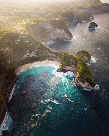 Beautiful, aerial view, coast, landscape HD phone wallpaper