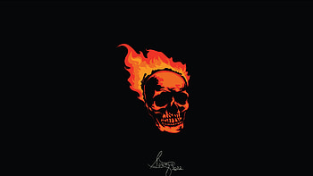 skull on fire, heat, jaw HD wallpaper