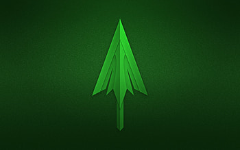 Green arrow, logo, minimal HD wallpaper