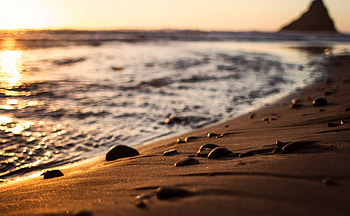 Shore, sand, sky, nature, cloud HD wallpaper