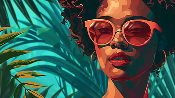 Cool Summer Aesthetic, summer aesthetic, woman, Cool, portrait, sunglasses HD wallpaper