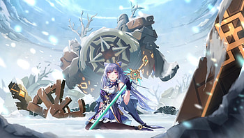 Keqing: Frostblade - Quad Genshin Impact, Keqing (Genshin Impact), video game, Genshin Impact HD wallpaper