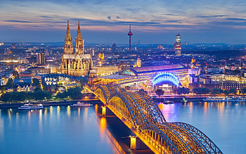 Cologne Germany, Cityscape and bridge, High-quality HD wallpaper