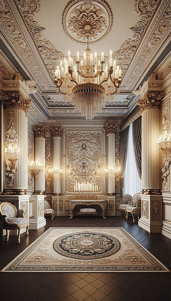Elegant Classic Interior Design, interior design, luxury, ornate HD phone wallpaper