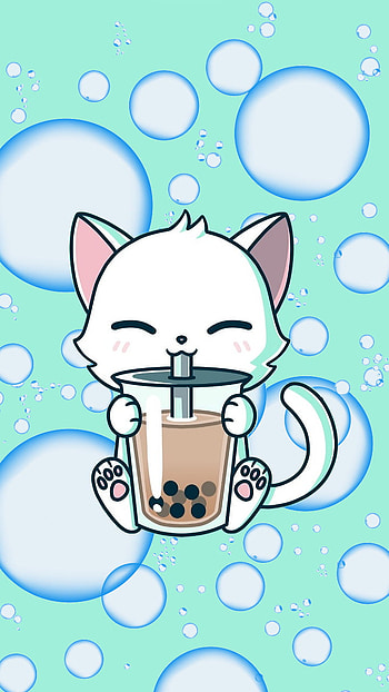 Kitty Bubble Tea, cute HD phone wallpaper