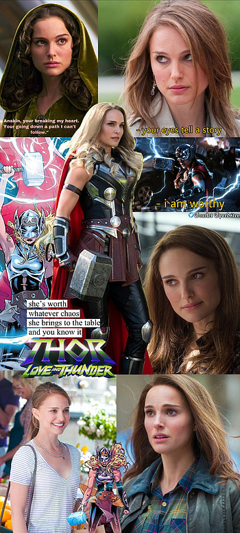 Thor Love and Thunder, eye, chris, natalie, jane HD phone wallpaper
