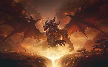 Cataclysm Classic, Deathwing (World Of Warcraft), World Of Warcraft: Cataclysm, dragon, video game HD wallpaper