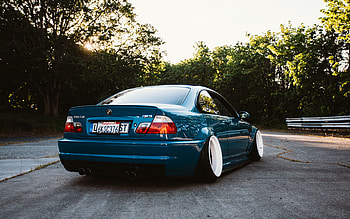 BMW M3, rear view, exterior, M3 E46 Stance, tuning M3 E46, blue M3, German cars, BMW HD wallpaper