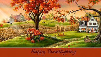 Fall Scene with Pumpkins HD wallpaper