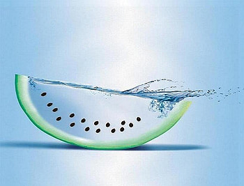Watermelon, blue, seeds, rind, splash, water HD wallpaper