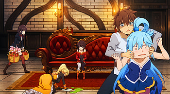 Konosuba - Megumin, Kazuma, Aqua, Darkness Funny Live, KonoSuba - God’s Blessing On This Wonderful World!!, Anime, Megumin (KonoSuba), Aqua (KonoSuba), Kazuma Satou HD wallpaper