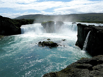 Waterfall, nature, power, water HD wallpaper