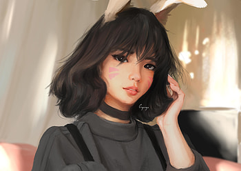 Dva Overwatch Art , dva-overwatch, overwatch, games, deviantart HD wallpaper