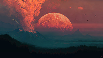Volcano Ashes , artist, artwork, digital-art, artstation HD wallpaper