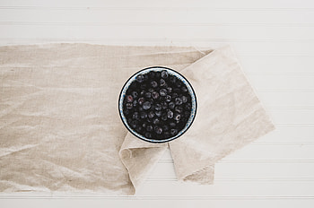 Blueberry, bowl, fruits, minimal HD wallpaper