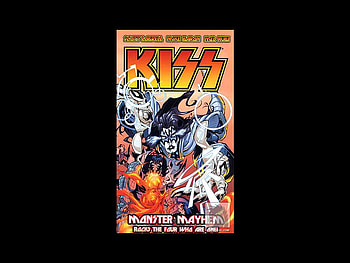 KISS, music, fantasy, comic, band HD wallpaper