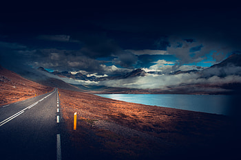 Mountains Road Asphalt , mountains, road, nature HD wallpaper