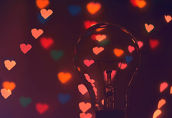 Hearts Light Bulb, bulb, heart, graphy HD wallpaper