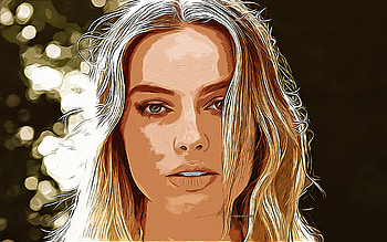 Margot Robbie, , vector art, Margot Robbie drawing, creative art, Margot Robbie art, vector drawing, Margot Robbie portrait HD wallpaper