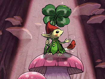 Picori lost in the Forest, feather, light, clover, zelda, mushrooms, picori HD wallpaper
