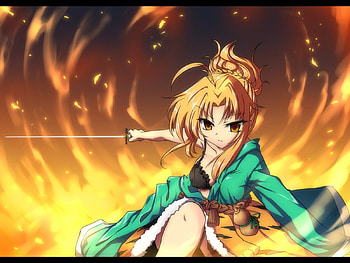 oda nobuna, blond, nobuna, oda, yabou, female HD wallpaper