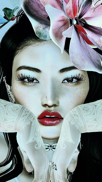 Asian Princess, face, asian, fantasy, woman HD phone wallpaper